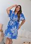 Imagem de Vestido mídi Paula em viscolinho forrado estampado barrado plus size disponível do G1 ao G3