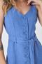 Imagem de Vestido Midi PKS com Botões Azul