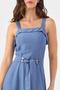 Imagem de Vestido Midi PKS Viscose Com Cinto Azul