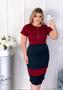 Imagem de Vestido Midi Plus Size Biocolor ziper Moda Feminina Evangélica