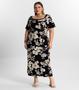 Imagem de Vestido Midi Plus Size Estampado Secret Glam Preto