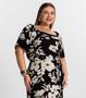 Imagem de Vestido Midi Plus Size Estampado Secret Glam Preto