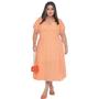 Imagem de Vestido Midi Plus Size Floral Moda Gringa Chic Lançamento