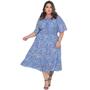 Imagem de Vestido Midi Plus Size Moda Tamanho Grande Blogueira Floral