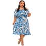 Imagem de Vestido Midi Plus Size Moda Tendência Verão Veste até 54