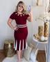 Imagem de Vestido MIDI Plus Size Nesga Moda Feminina Evangélica