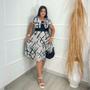 Imagem de Vestido Midi Plus Size Torcido Estampado Moda Evangélica Feminina