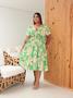 Imagem de Vestido midi Rayssa com manguinha tecido Duna plus size FORMA GRANDE