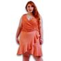 Imagem de Vestido Midi Renda Malha Crepe Forrado Regata com Renda Plus Size