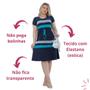 Imagem de Vestido Midi Soltinho Manga Curta Godê Náutico Viscolycra Premium