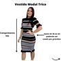 Imagem de Vestido Midi Trico Justo Babado Tricot Modal Evangelico Feminino