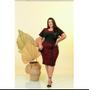 Imagem de Vestido Midi Tubinho Plus Size Evangelico Social Feminino Estampado Canelado Confortavel