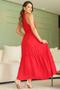 Imagem de Vestido Miss Misses Midi Liso Chiffon Vermelho