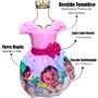 Imagem de Vestido Moana Baby Luxo Temático Infantil Com Saiote Tule