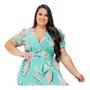 Imagem de Vestido Moda Evangélica Longo Tule Estampado Plus Size G1 G2