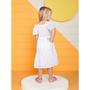 Imagem de Vestido Momi em Tricoline e Lastex - Branco