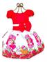 Imagem de Vestido Moranguinho Com Forro E Tule Com Laço Cabelo Envio Já.