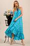 Imagem de Vestido Mullet Broderie com Flores Bordadas Azul Yacamim