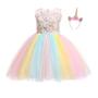 Imagem de Vestido MYRISAM Princess Unicorn Rainbow Girls 4-5T poliéster