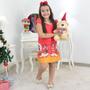 Imagem de Vestido Natal do Mickey e Minnie Trapézio e Urso de Pelúcia