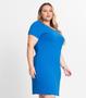 Imagem de Vestido Plus Size Canelado Secret Glam Azul