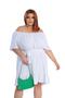 Imagem de Vestido plus size curto ombro a ombro de viscolinho