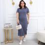 Imagem de Vestido Plus Size em Moletinho Tamanho único com 6 variações de cores que veste do 44 ao 50