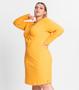 Imagem de Vestido Plus Size Em Ribana Canelada Secret Glam Amarelo