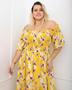 Imagem de Vestido Plus Size Estilo Ciganinha Com Lastex No Busto Estampa Verão Tendência Eva