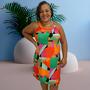 Imagem de Vestido Plus Size Feminino Com Alcinha Soltinho Versátil Leve Malha Fria Ótimo para Verão