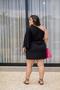 Imagem de Vestido Plus Size Feminino Curto Moda Plus Size Jovial manga única godê