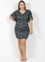 Imagem de Vestido Plus Size Feminino Decote Redondo E Gota Nas Costas