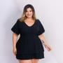 Imagem de Vestido Plus Size Feminino Decote U Com Lastec  Cintura 0564