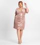 Imagem de Vestido Plus Size Feminino Em Paetê Secret Glam Rosa