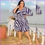 Imagem de Vestido Plus Size Feminino Estilo Bata curtinho Veste até 56