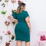 Imagem de Vestido Plus Size Feminino Moda Evangélica Justo Botão 0499