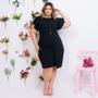 Imagem de Vestido Plus Size Feminino Moda Evangélica Justo Botão 0499