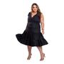 Imagem de Vestido Plus Size Feminino Soltinho Liso Casual