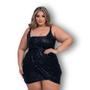 Imagem de Vestido Plus Size Festa Balada Todo em Paetê Alça 0590