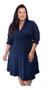 Imagem de Vestido Plus Size Godê  Transpassado Liso  Ref L65