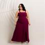 Imagem de Vestido Plus Size Longo c Fenda Alça Amarra nas Costas 0460