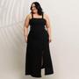 Imagem de Vestido Plus Size Longo c Fenda Alça Amarra nas Costas 0460