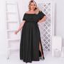 Imagem de Vestido Plus Size Longo Com Fenda Lateral Moda Feminina Plus Size Roupas Femininas