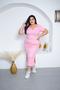 Imagem de Vestido Plus Size Longo Gola Polo Canelado