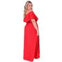 Imagem de Vestido Plus Size Longo Moda Feminina Plus Size Roupas Femininas - Moda Gestante Vestido para Grávida Ombro A Ombro Com Elástico