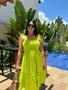 Imagem de Vestido Plus Size Midi Com Alça Laço E Lastex No Busto Moda Verão