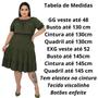 Imagem de Vestido Plus Size Midi Liso Manga Curta Veste até 52