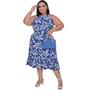 Imagem de Vestido Plus Size Midi Tamanho Grande Tendência Veste até 52