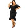 Imagem de Vestido Plus Size Moda Evangélica Midi G1 A G3 Lançamento