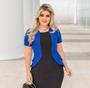 Imagem de Vestido Plus Size Peplum Blazer Moda Feminina Evangélica